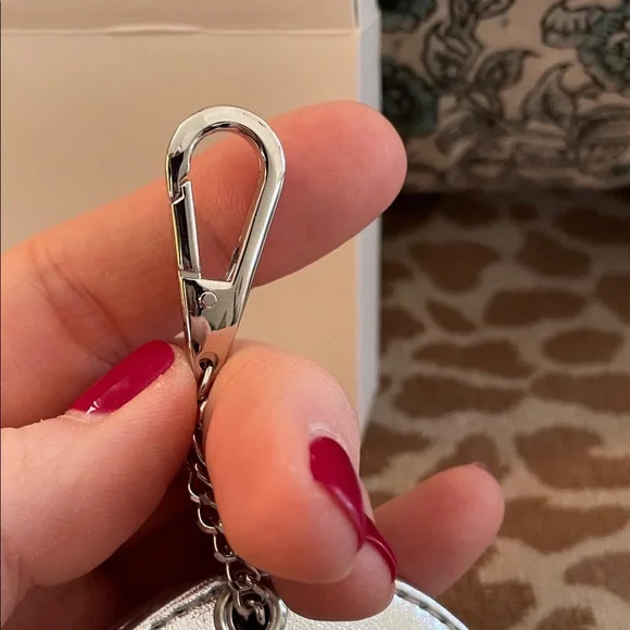 Christian Dior Metallic Silver Keychain Mirror NIB - Picture 4 of 11